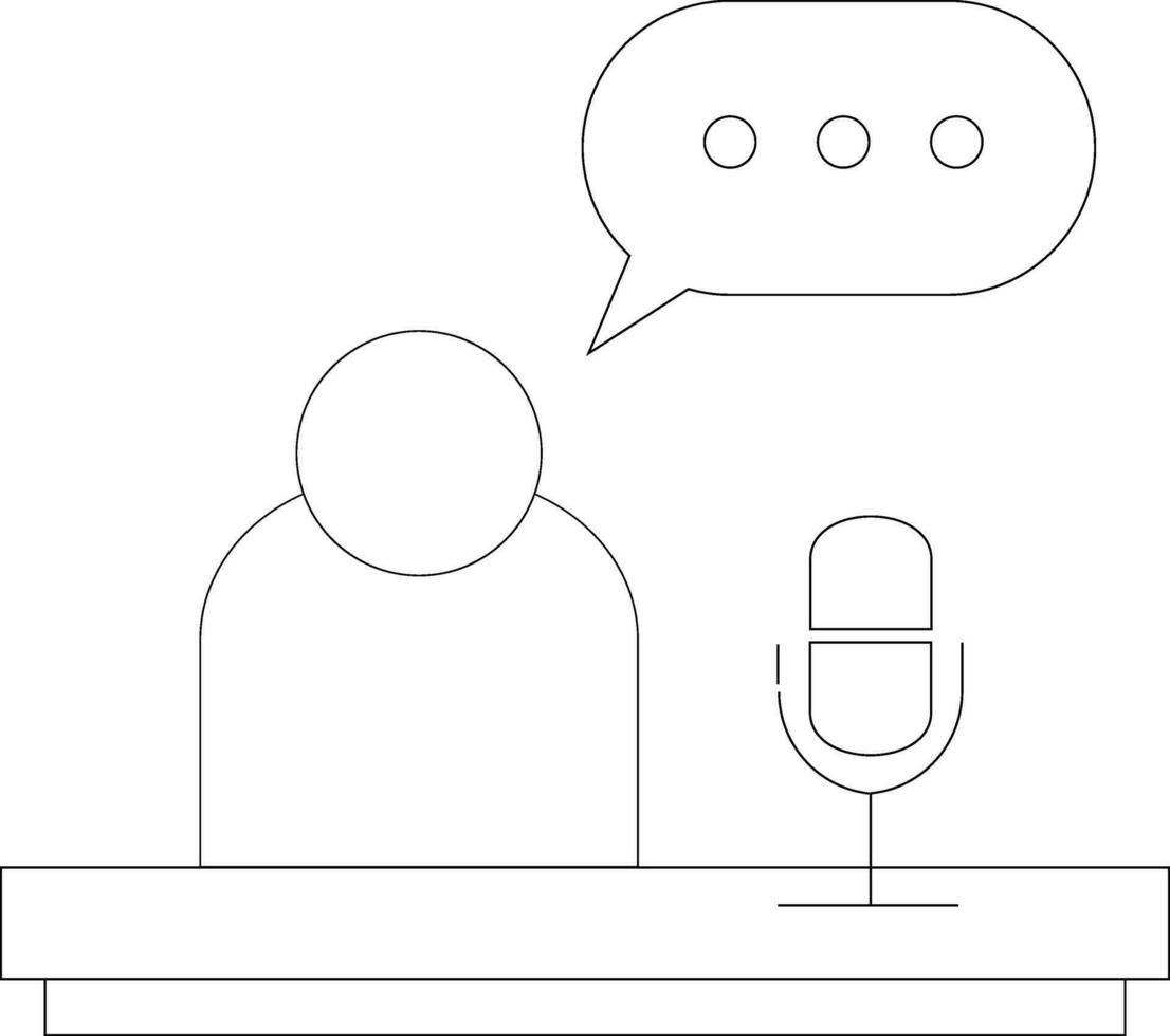 outline icons related conversation, chat, talking, speaking. Linear icon Editable stroke. Vector illustration