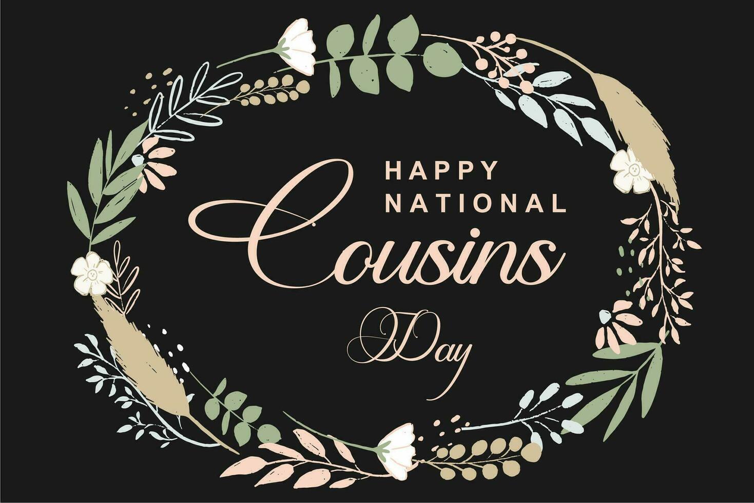 National Cousins day Holiday concept. Template for background, banner, card, poster, t-shirt with text inscription vector