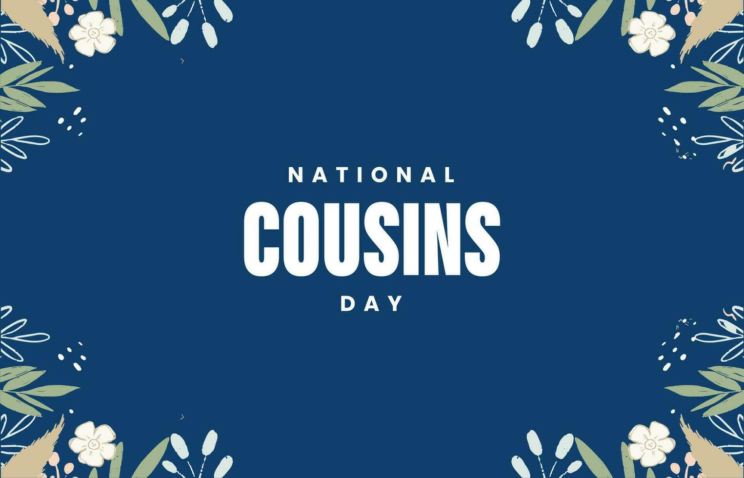 National Cousins day Holiday concept. Template for background, banner, card, poster, t-shirt with text inscription vector