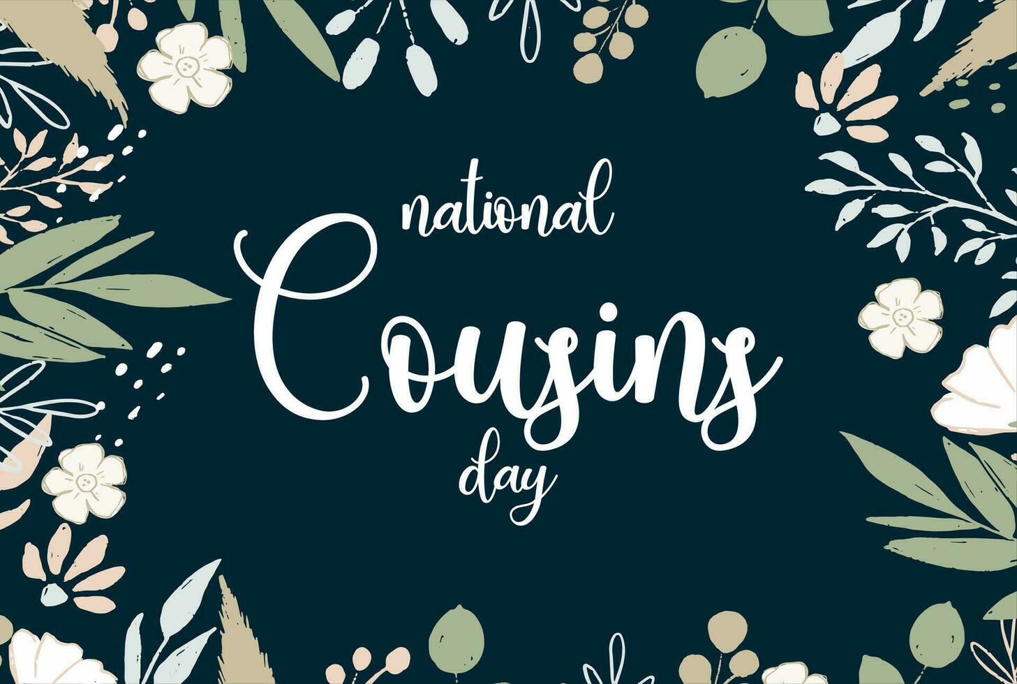 National Cousins day Holiday concept. Template for background, banner, card, poster, t-shirt with text inscription vector