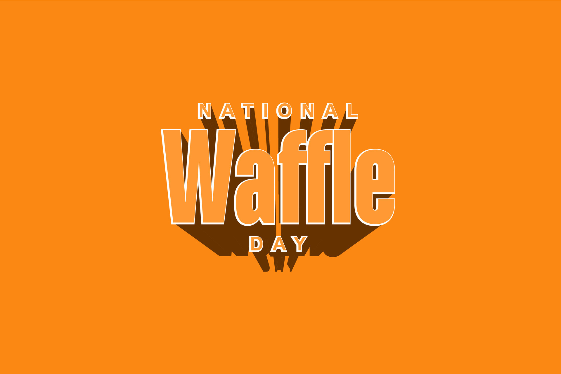 National Waffle Day, Holiday concept. Template for background, banner