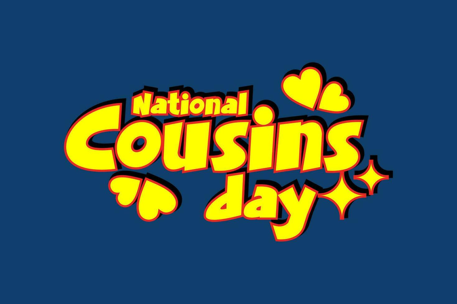 National Cousins day holiday concept vector