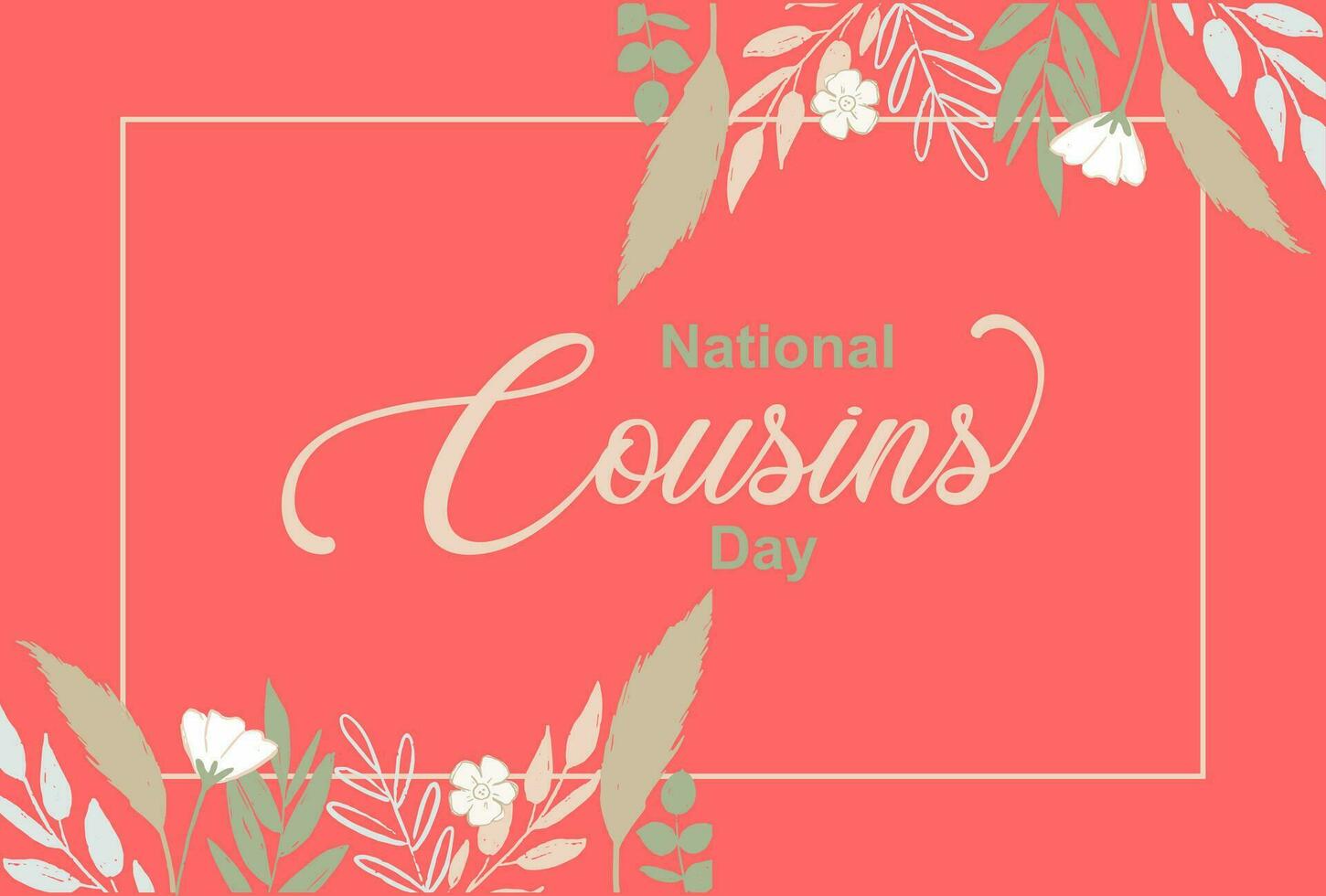 National Cousins day Holiday concept. Template for background, banner, card, poster, t-shirt with text inscription vector