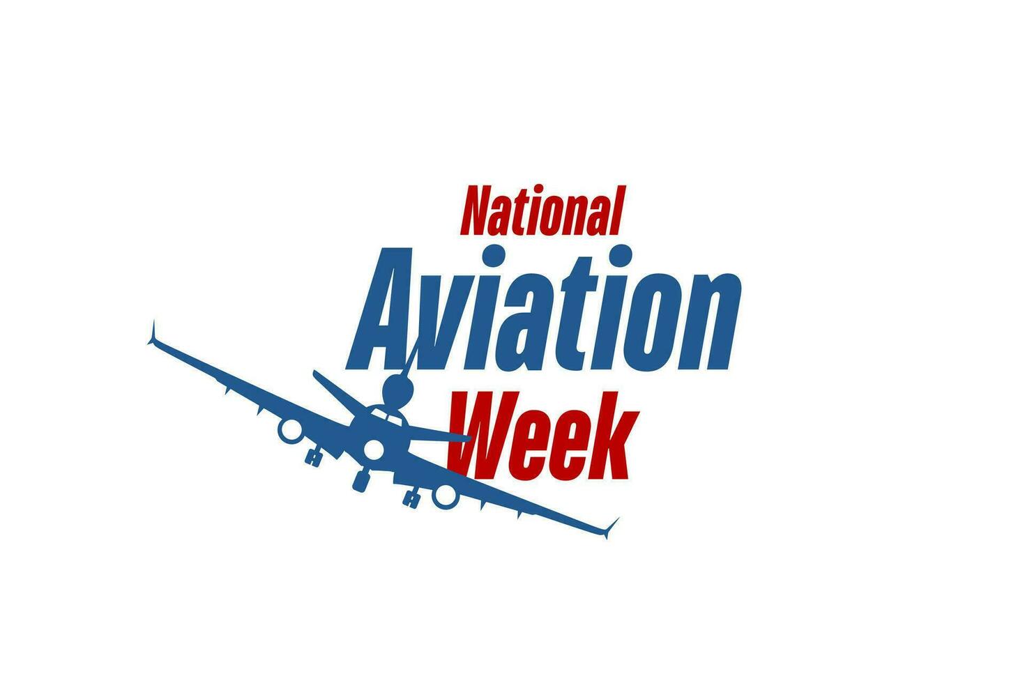 National Aviation Week Holiday concept. Template for background, banner, card, poster, t-shirt with text inscription vector