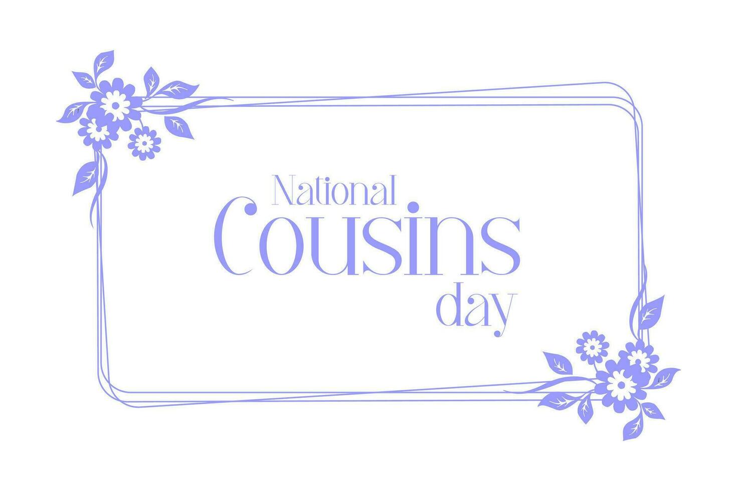 National Cousins day Holiday concept. Template for background, banner, card, poster, t-shirt with text inscription vector