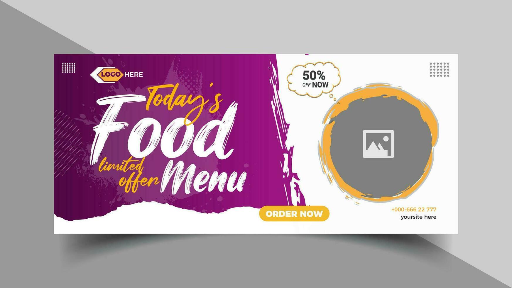 Creative banner template design vector