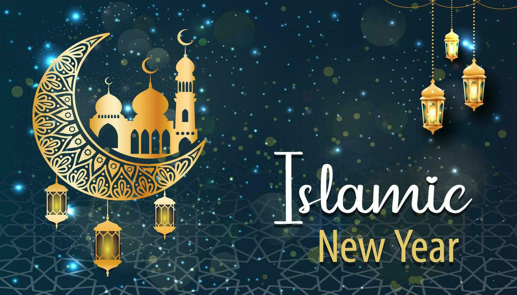creativo islámico nuevo año diseño antecedentes fondo de pantalla vector