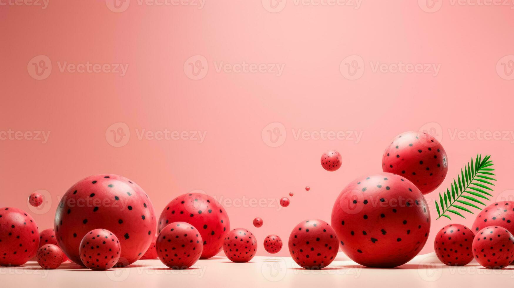 Surreal minimalism background with watermelons photo