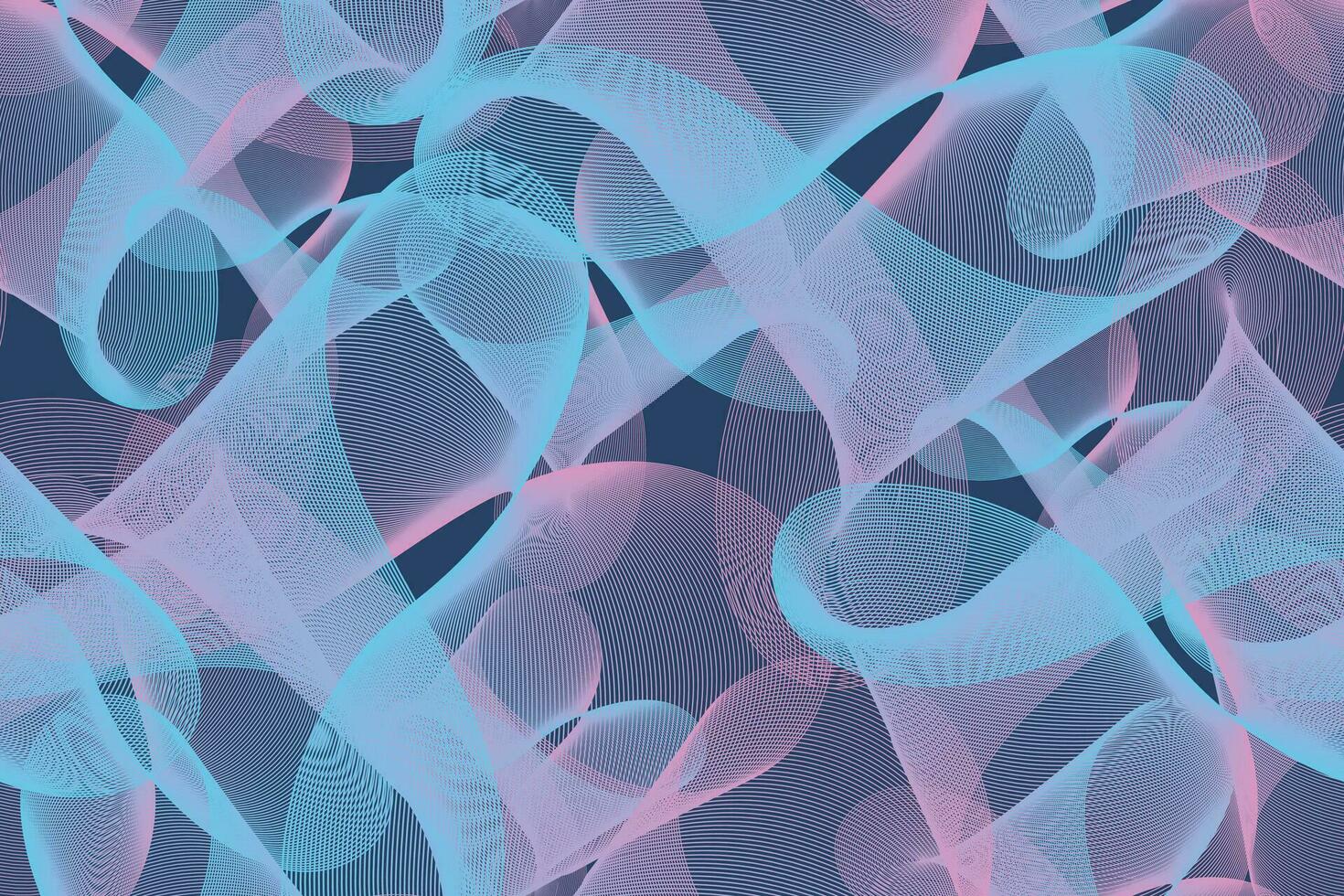 Abstract vector techno background. Smooth wavy lines and shapes, gradient meshes