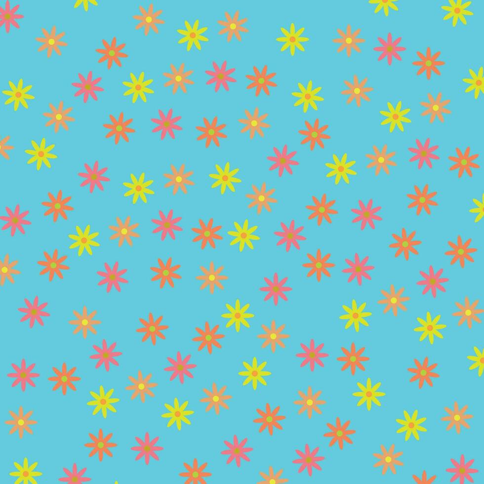 Daisy flowers seamless background repeating pattern, wallpaper background, cute kids seamless pattern baby pastel floral background vector