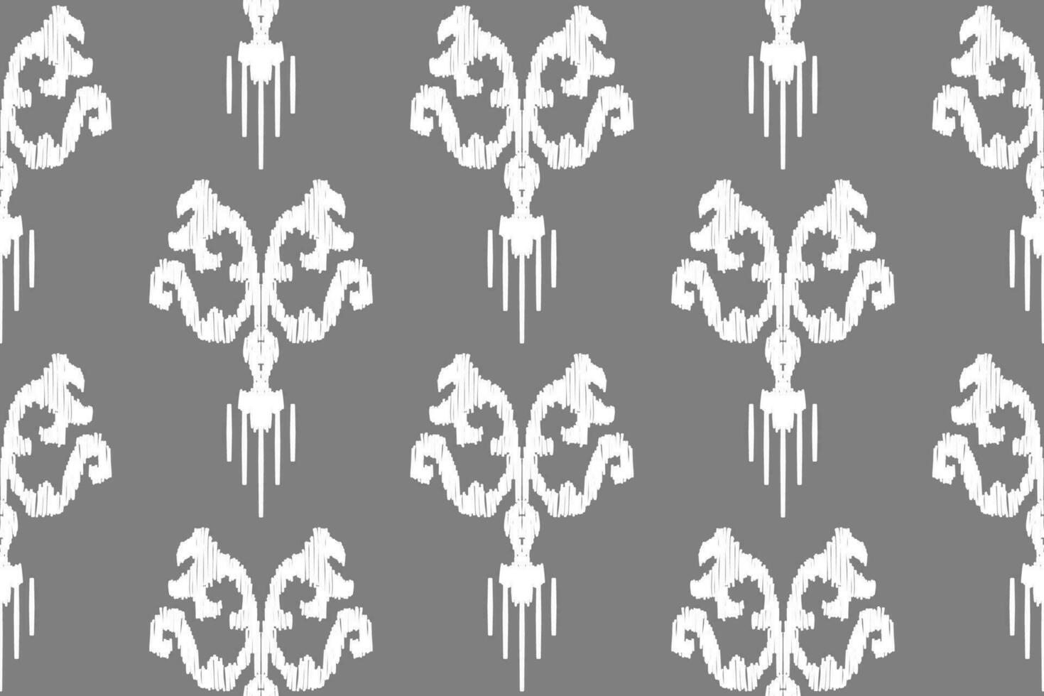 Ikat Seamless Pattern tribal art Embroidery, Ikat stripe Digital textile Asian Design for Prints Fabric saree Mughal Swaths texture Kurti Kurtis Kurtas, Motif Batik vector