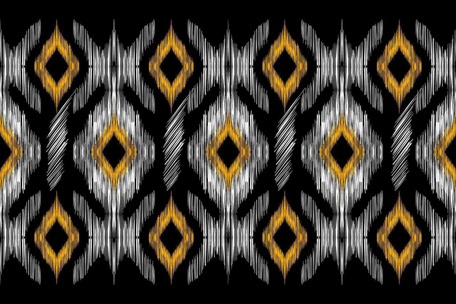 Traditional ikat, aztec abstract vector pattern, seamless pattern in tribal, folk embroidery and mexican style.