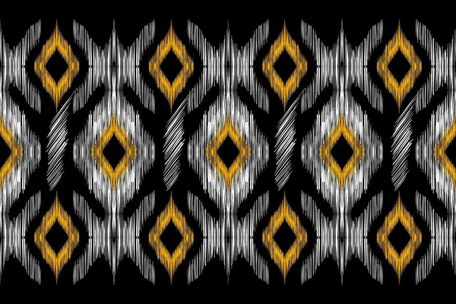 Traditional ikat, aztec abstract vector pattern, seamless pattern in tribal, folk embroidery and mexican style.