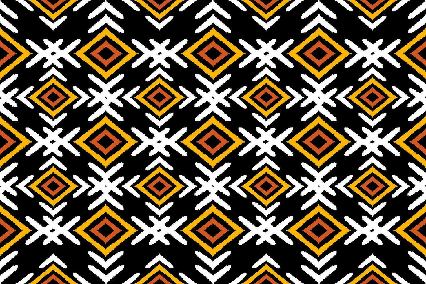 Traditional ikat, aztec abstract vector pattern, seamless pattern in tribal, folk embroidery and mexican style.