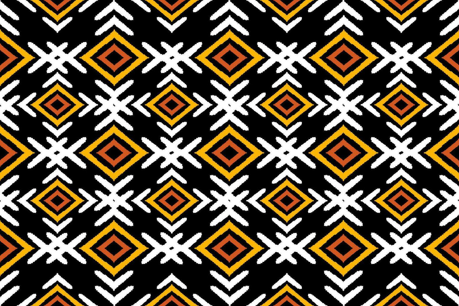 Traditional ikat, aztec abstract vector pattern, seamless pattern in tribal, folk embroidery and mexican style.