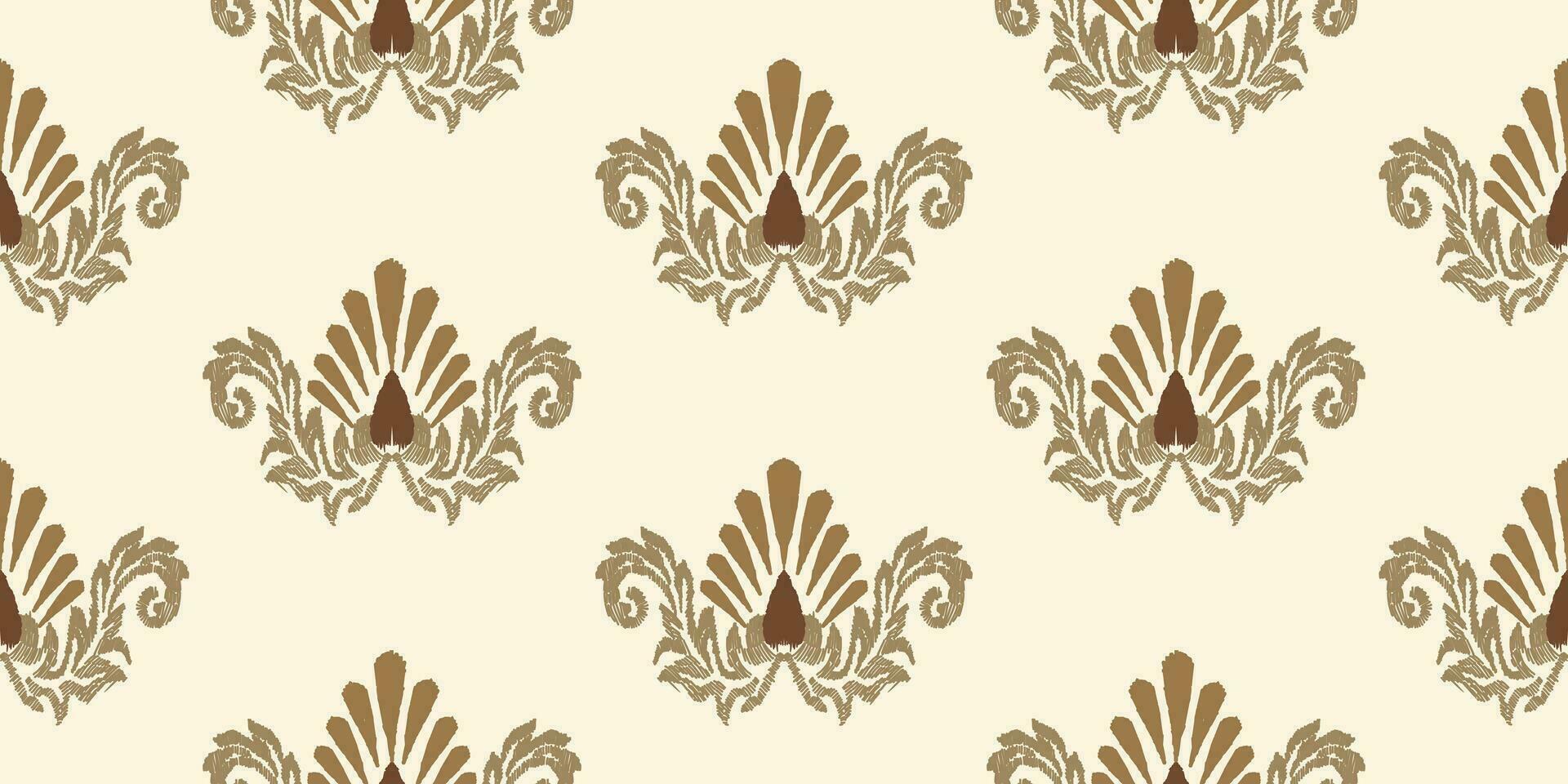 Abstract ethnic ikat background. Ethnic seamless pattern in tribal. Fabric Mexican style. Design for wallpaper, vector illustration, fabric, clothing, carpet, textile, batik, embroidery.