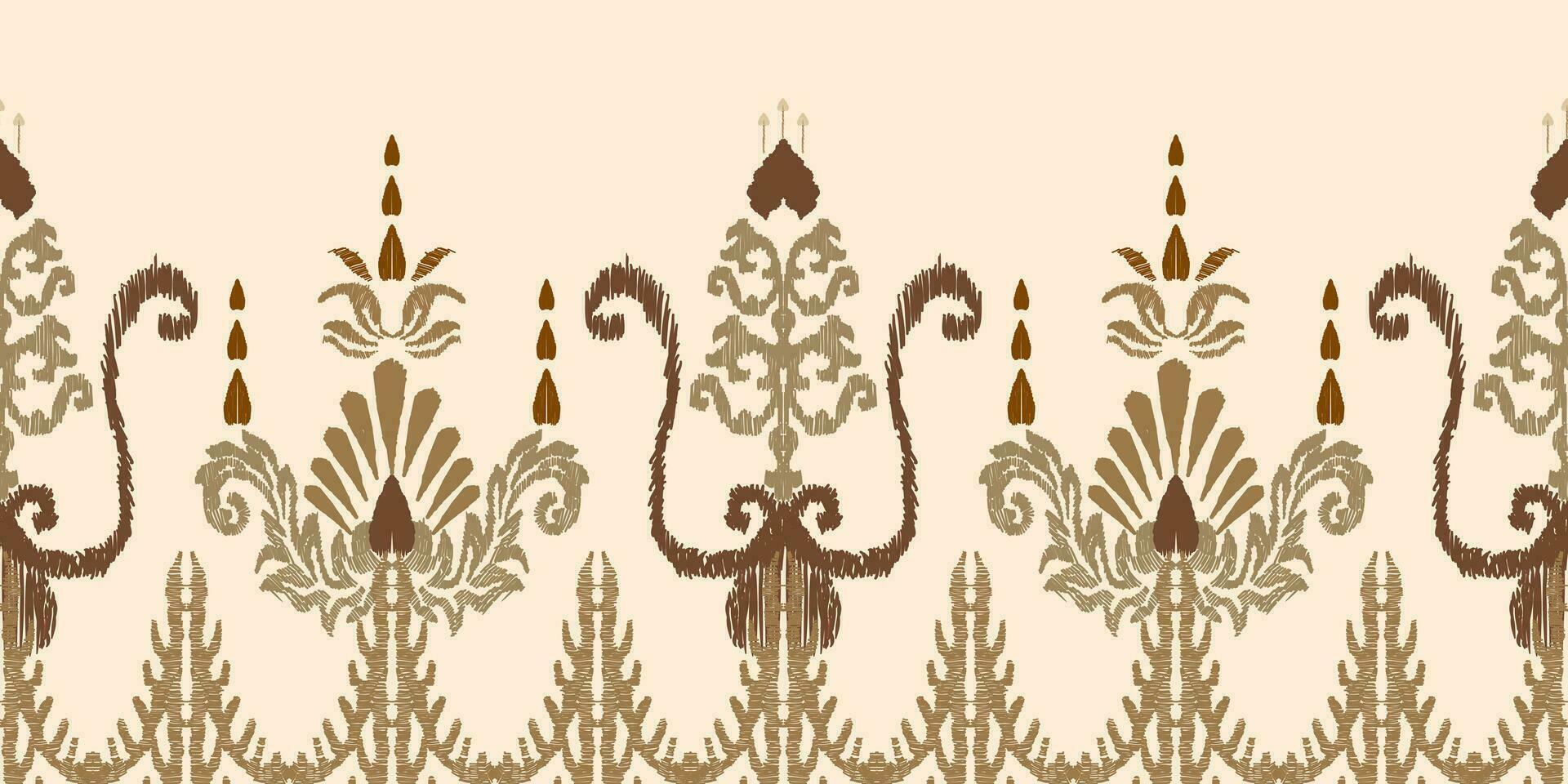 Abstract ethnic ikat background. Ethnic seamless pattern in tribal. Fabric Mexican style. Design for wallpaper, vector illustration, fabric, clothing, carpet, textile, batik, embroidery.