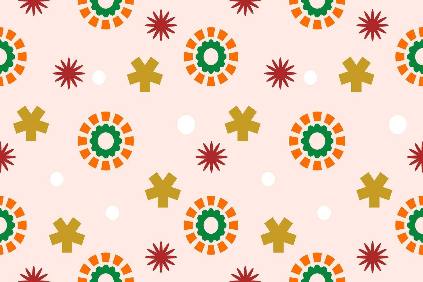 Vector seamless pattern design for fabrics, rugs, ornaments, textiles, decorations, wallpaper