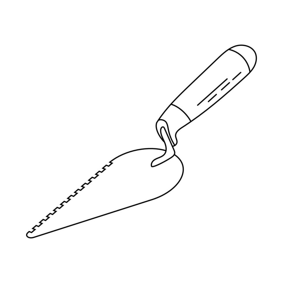 trowel icon logo vector illustration. trowel symbol template for graphic and web design collection. editable stroke.