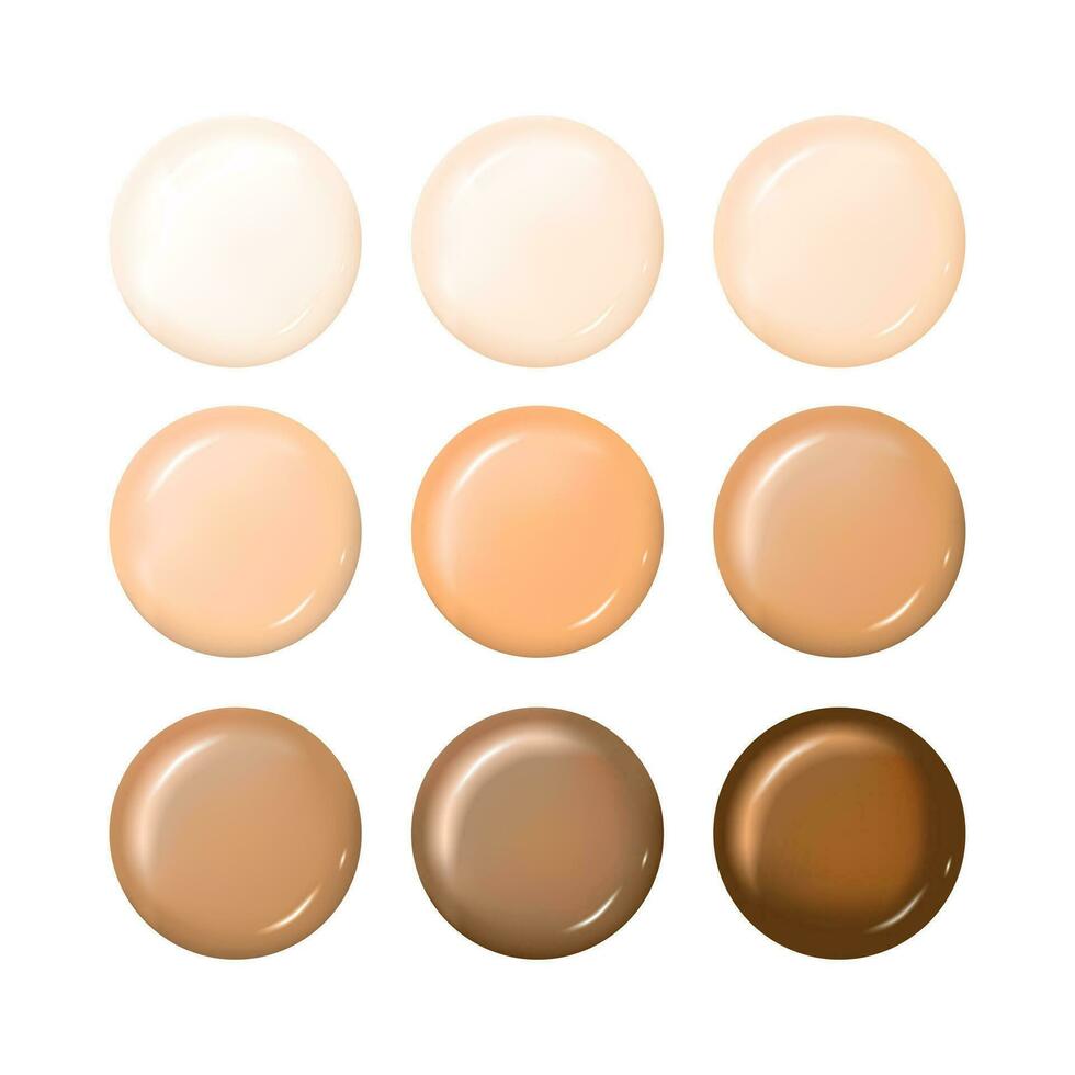 Color shades Palette for foundation. Make up cosmetic for banner