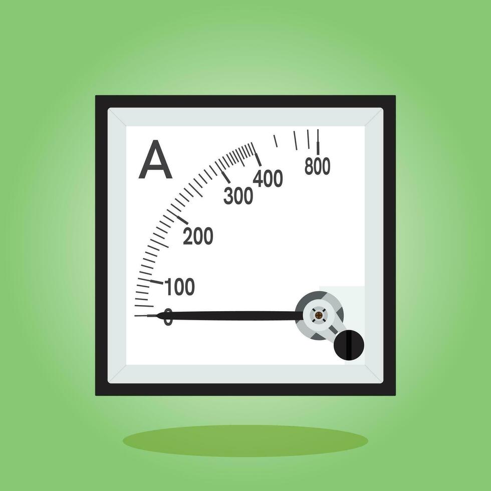 Voltmeter icon on brown background. Flat illustration of voltmeter vector icon for web design and etc.