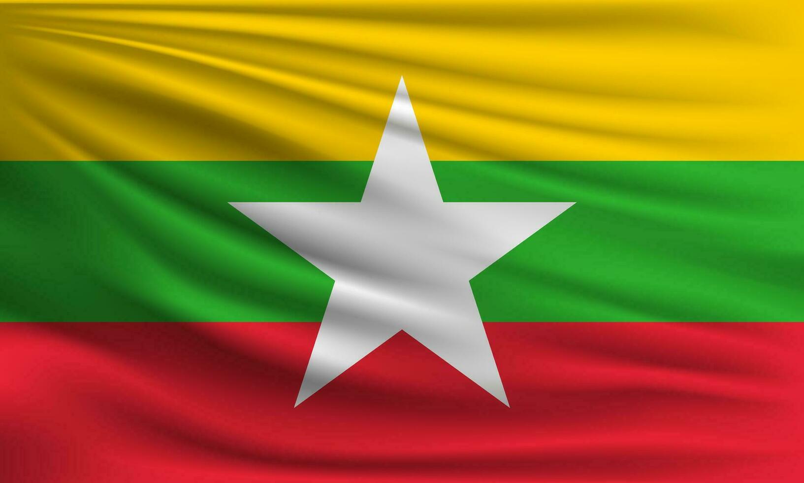 Vector flag of Myanmar