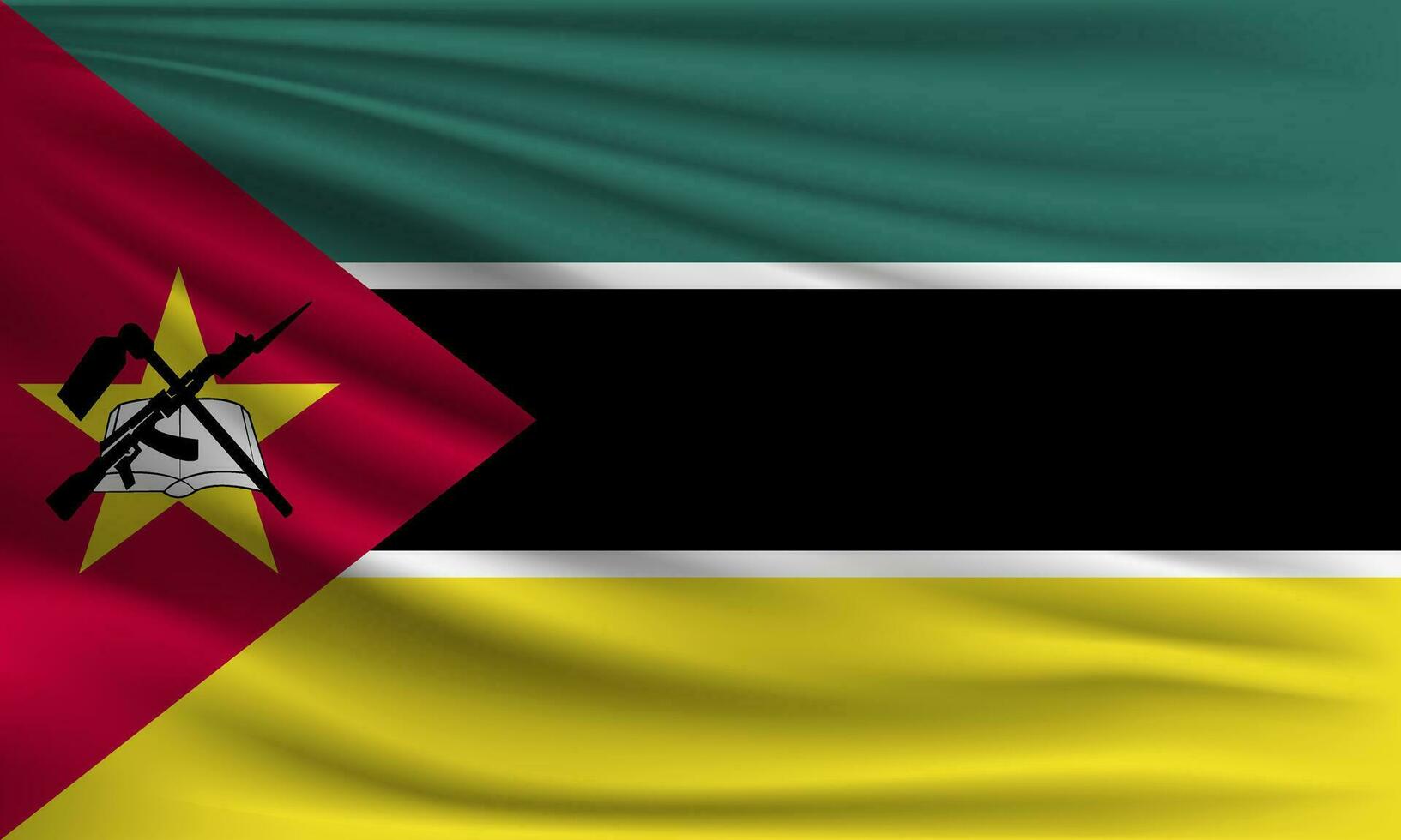 Vector flag of Mozambique