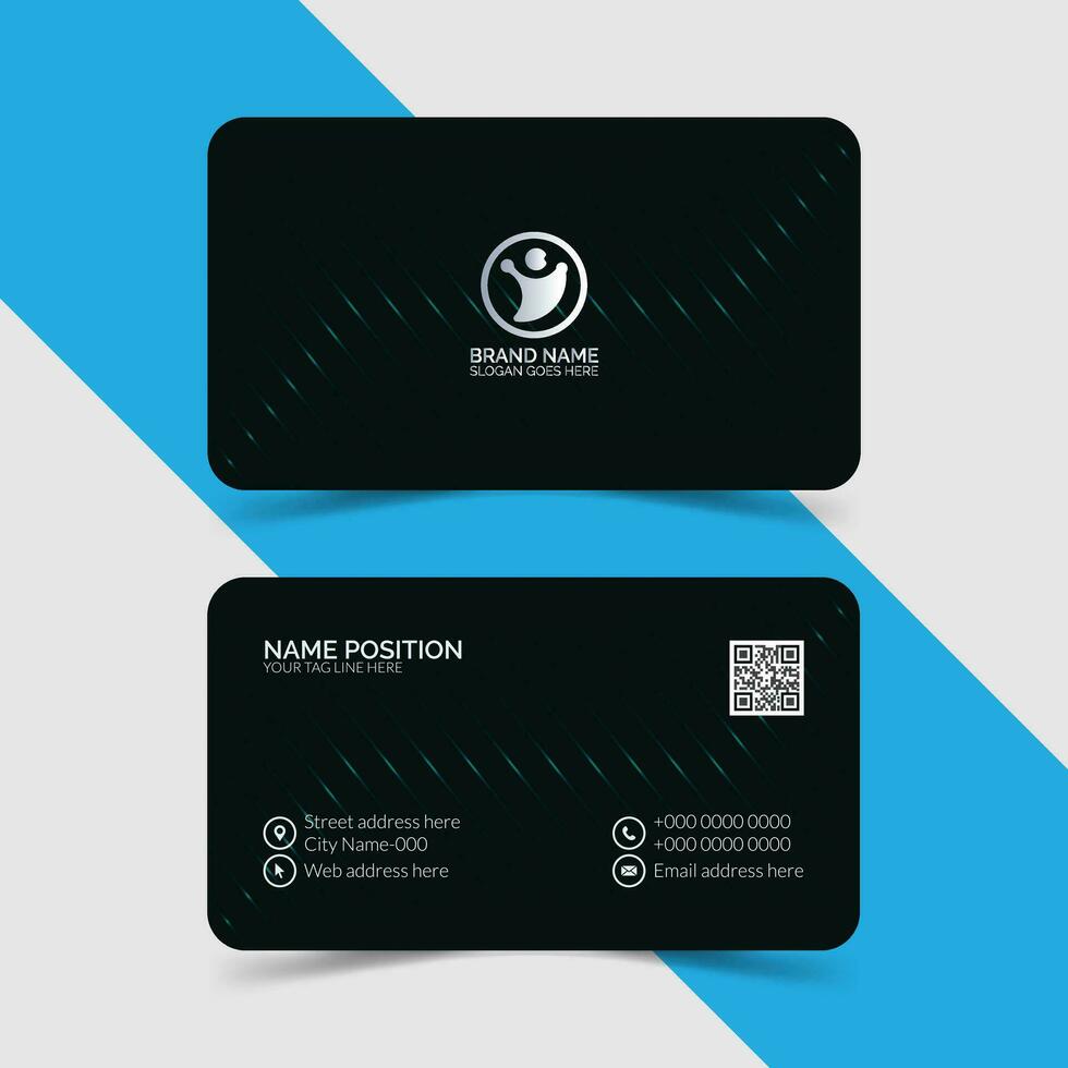 Modern elegant business card layout vector