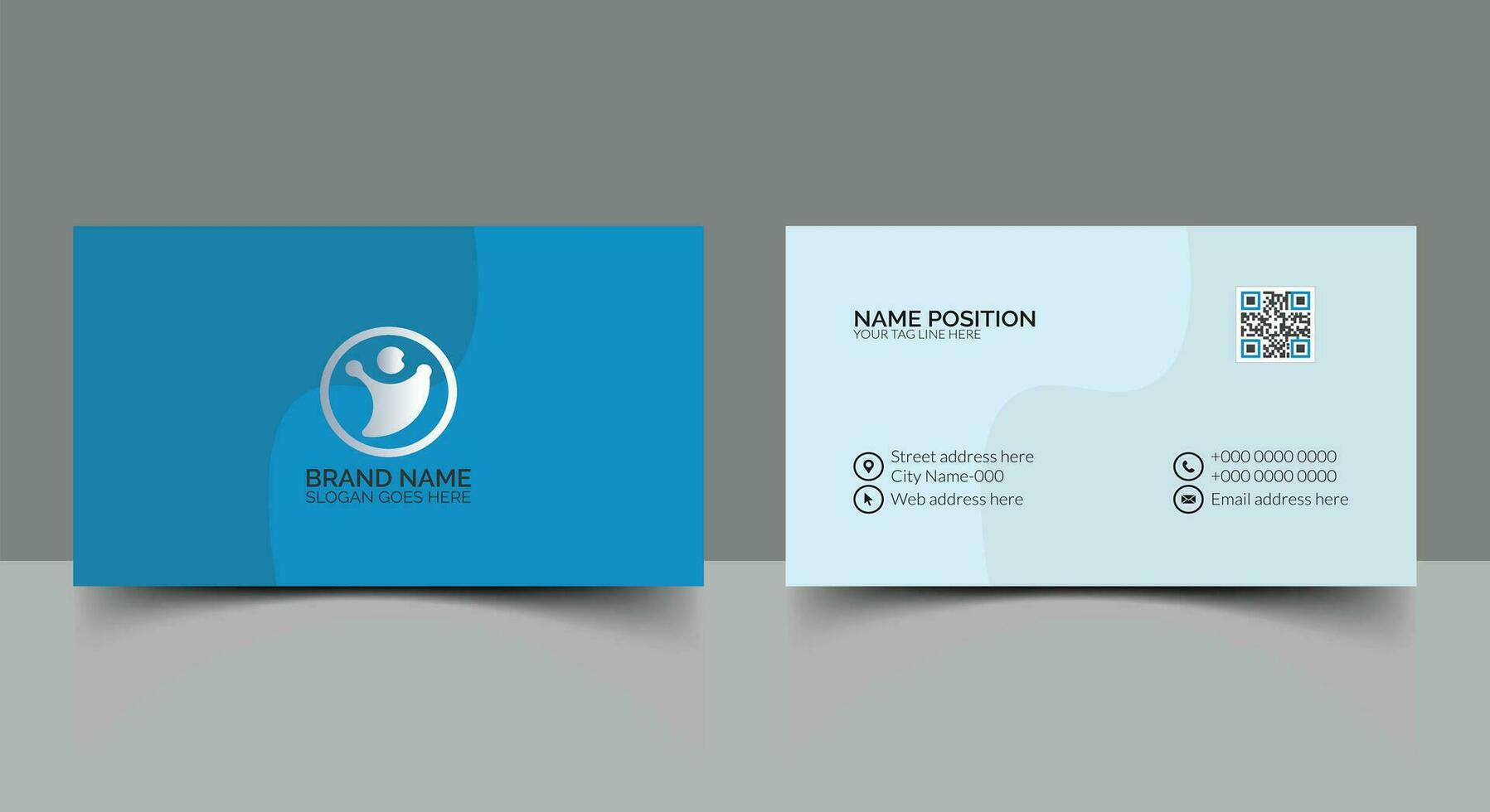 Modern corporate business card template design layout vector