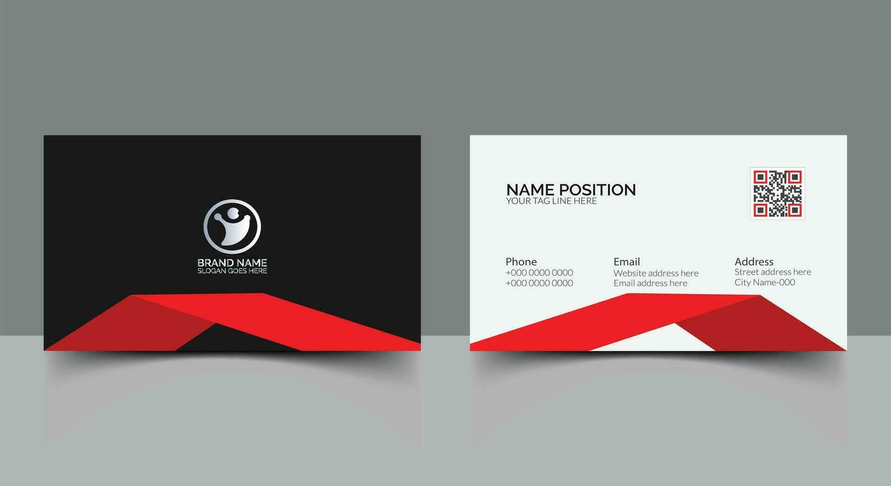 Modern corporate business card template design layout vector