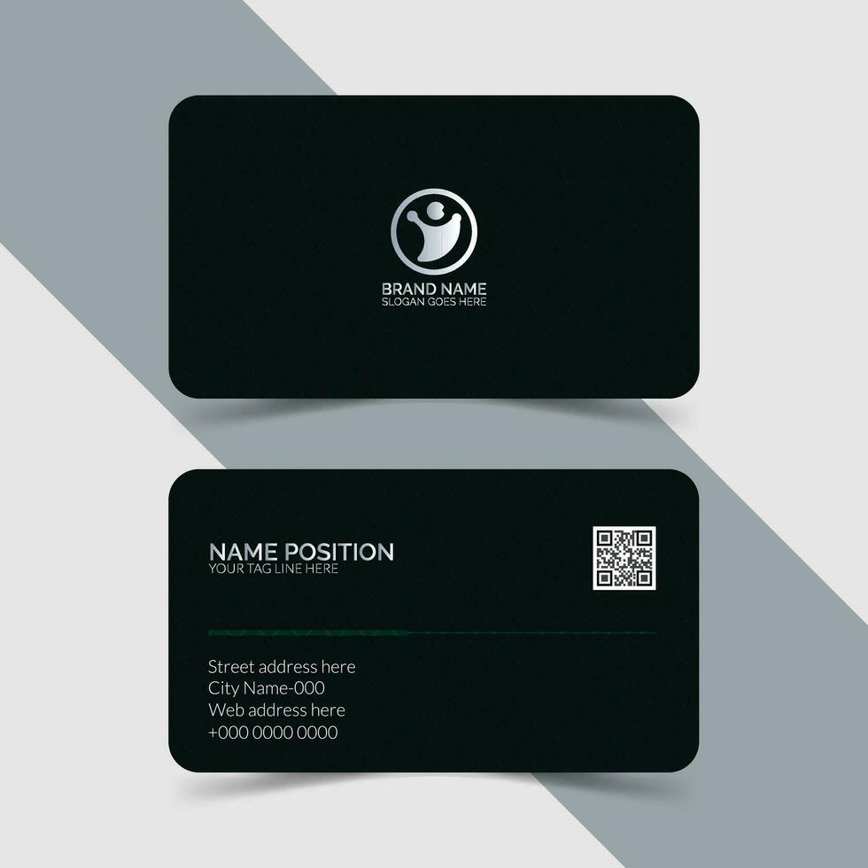 Modern elegant business card layout vector