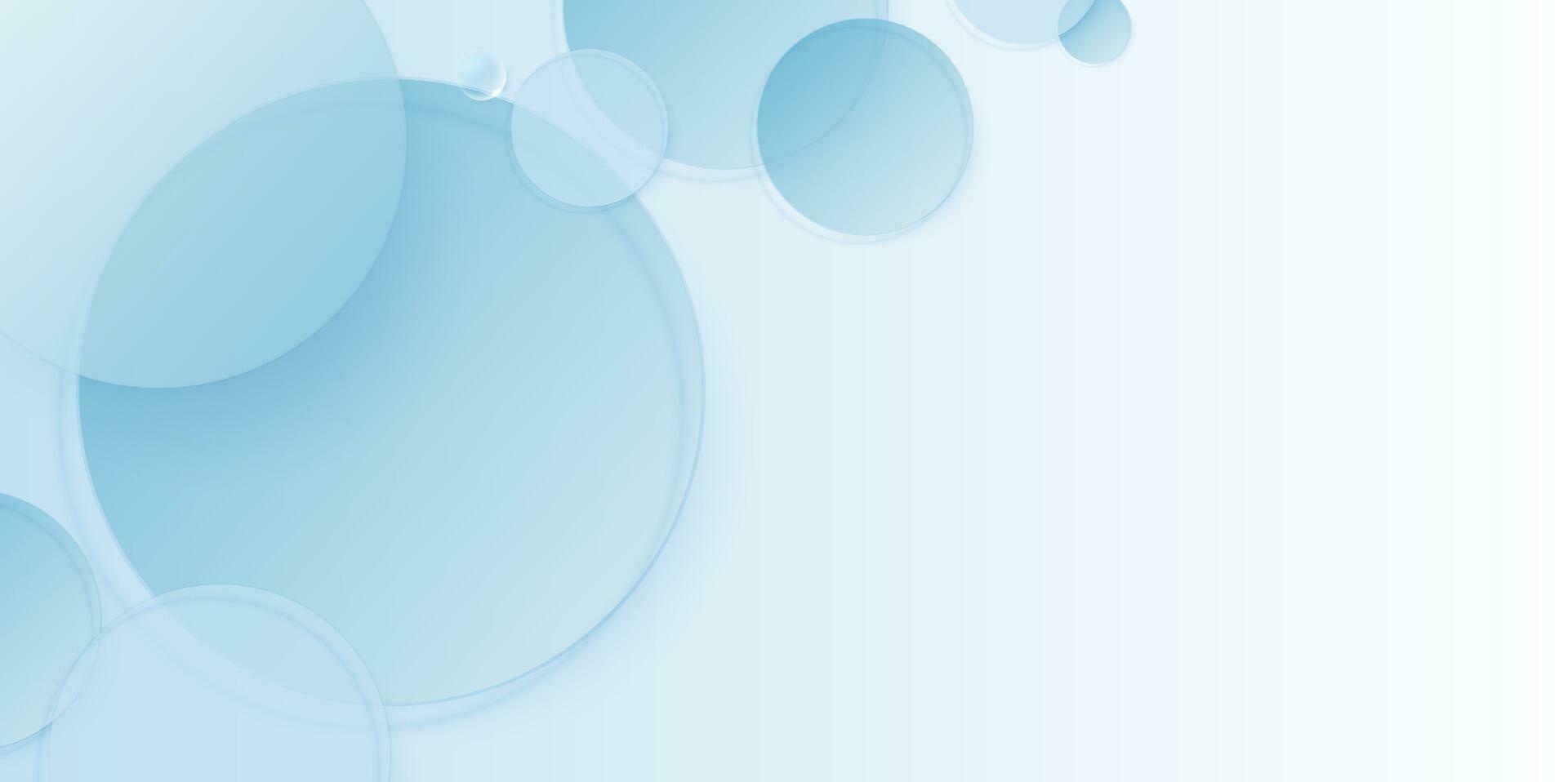 Cosmetic product display background with blue glass in top view. design of circular glass disks for packaging presentation. vector design.