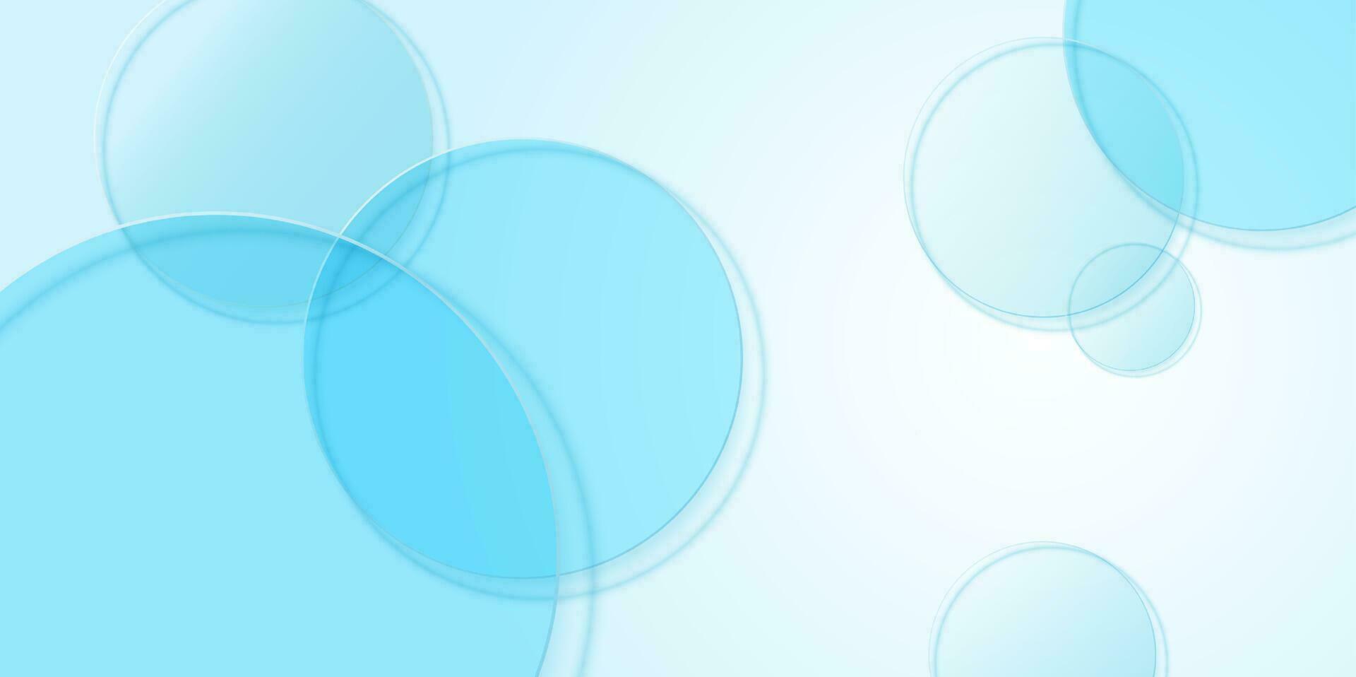 Cosmetic product display background with blue glass in top view. design of circular glass disks for packaging presentation. vector design.
