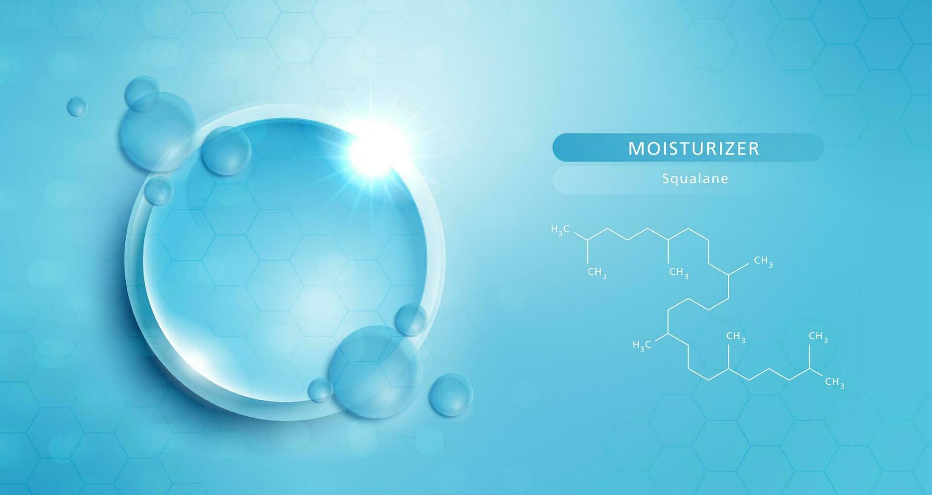 Cosmetic product display background with blue glass in top view. design of circular glass disks for packaging presentation. vector design.