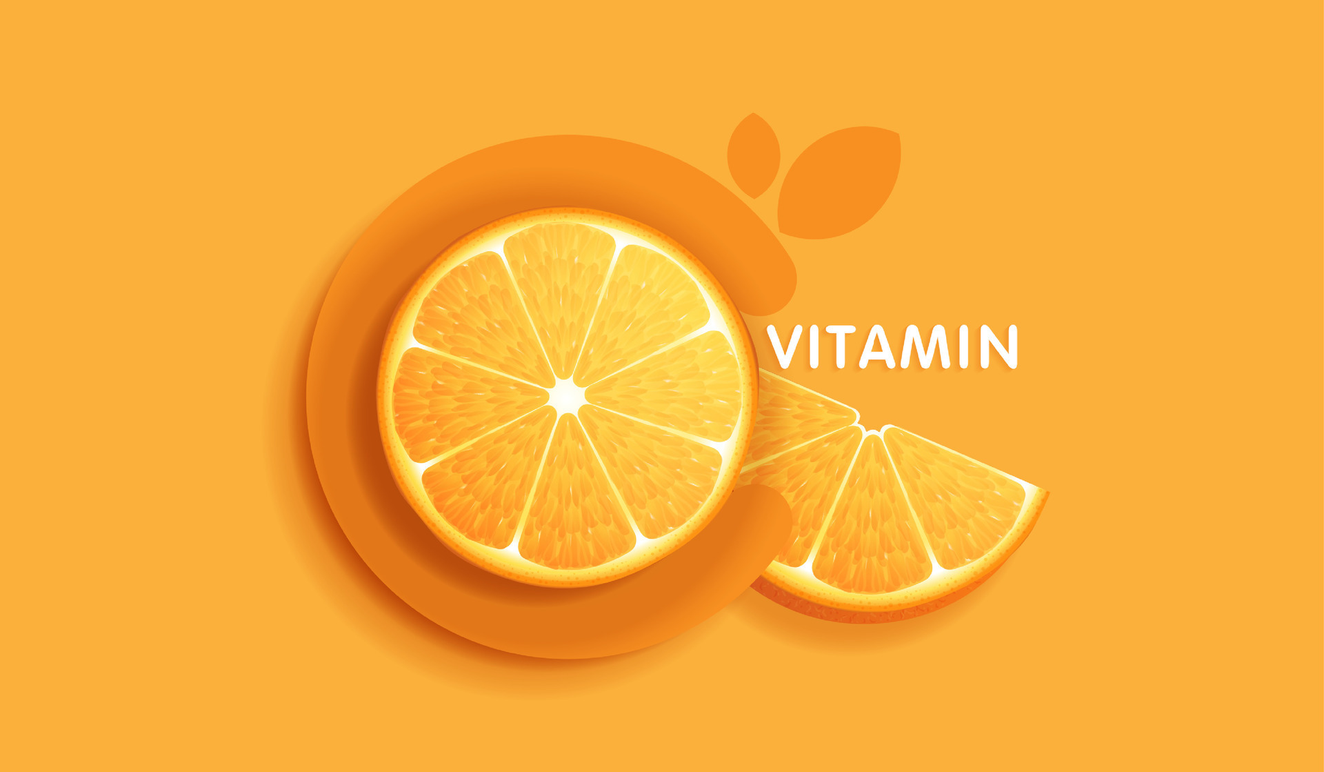 Drop water vitamin c orange and structure. vitamin solution complex