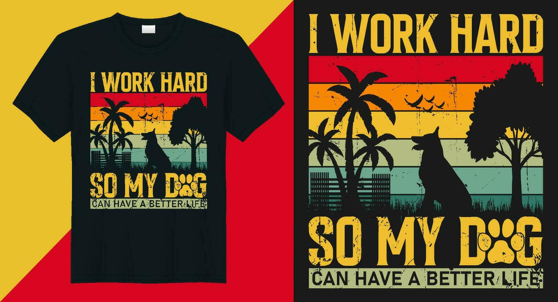 diseño de camiseta de perro vintage vector