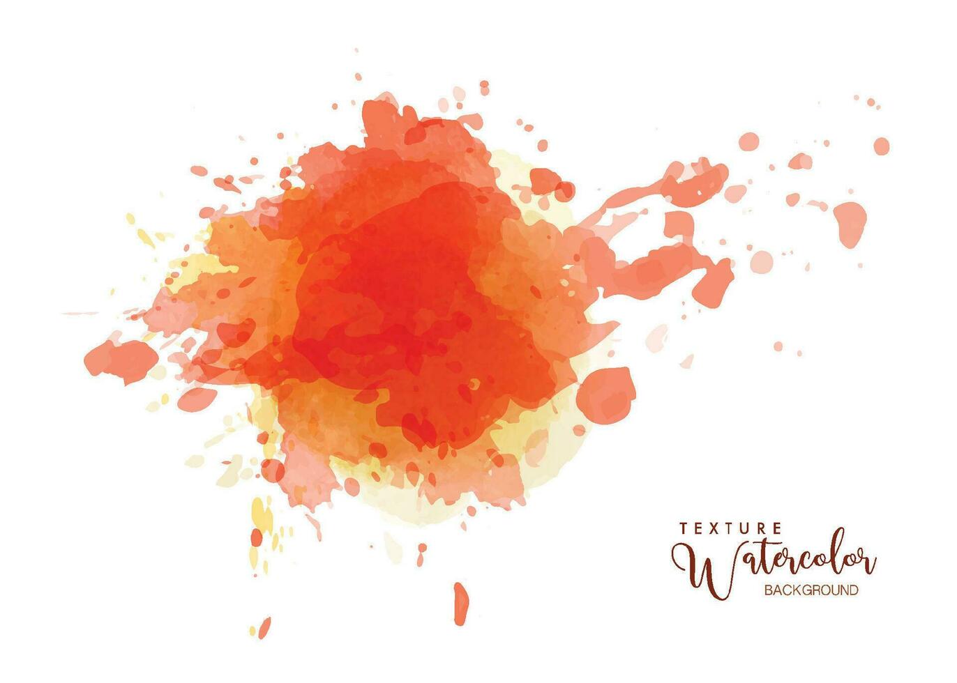 Abstract isolated orange watercolor drops splash vector