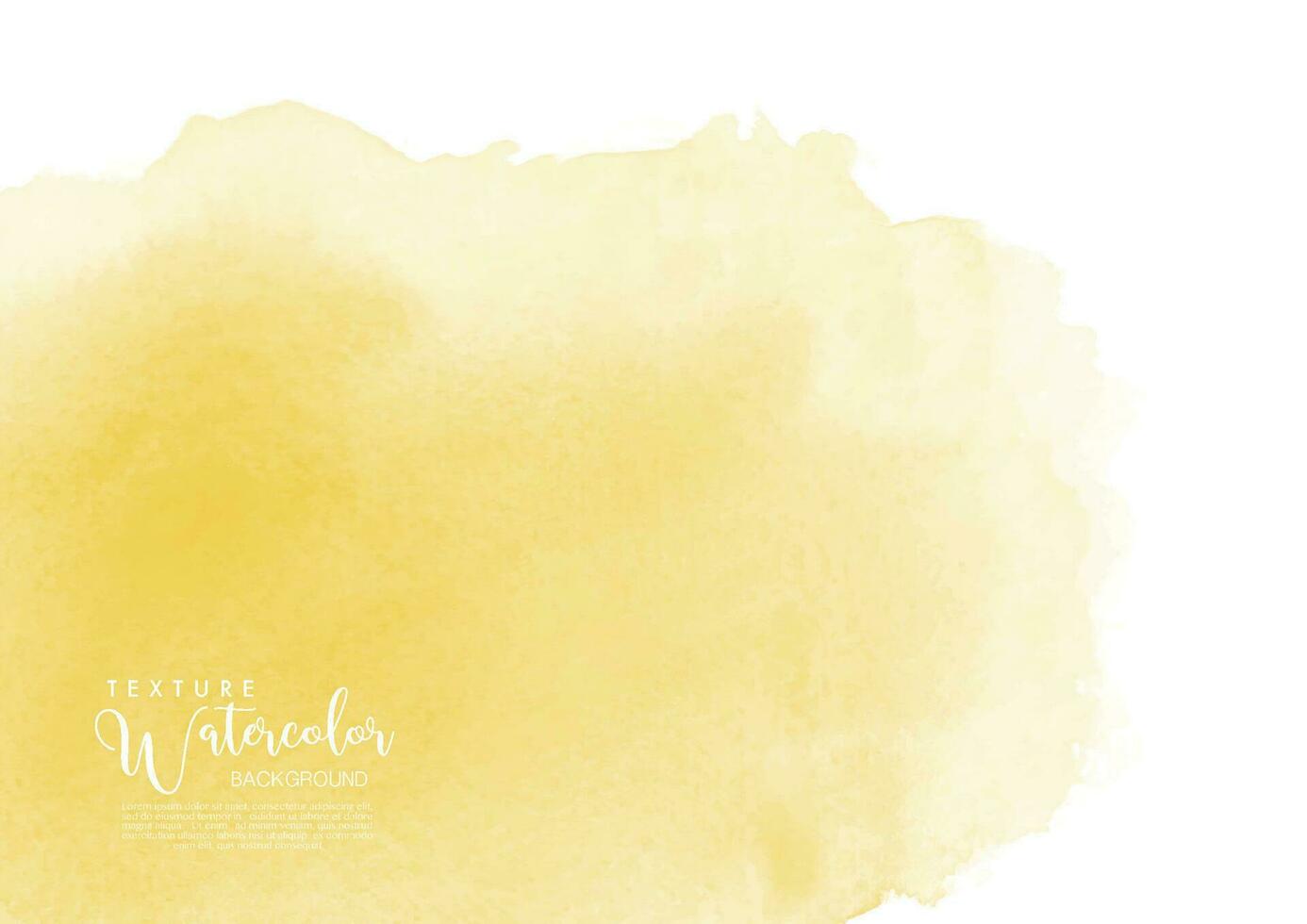 Yellow stain of watercolor texture background vector