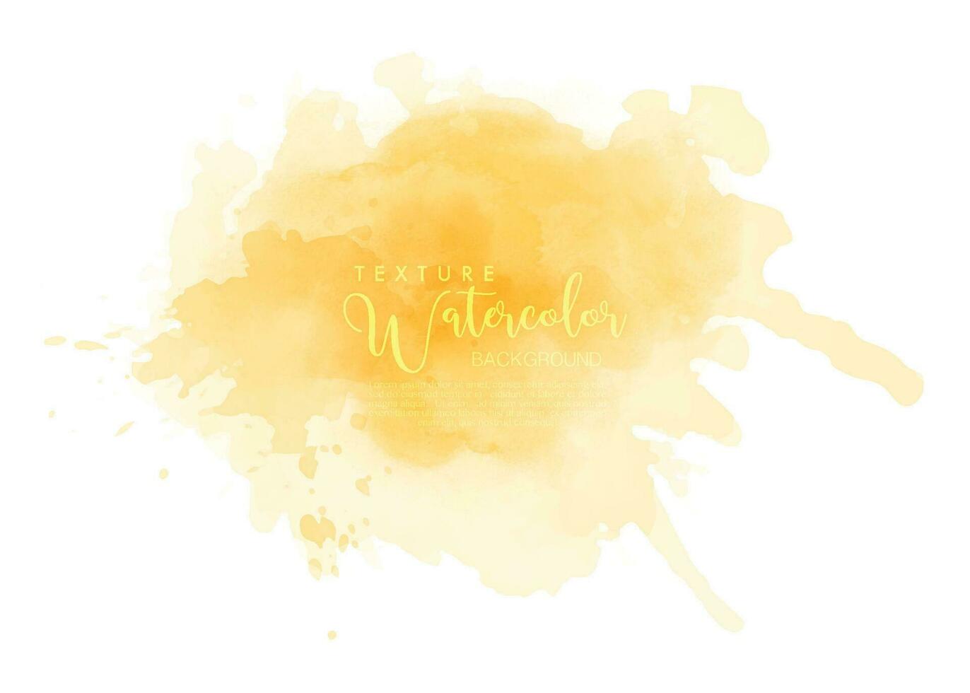 Abstract isolated yellow watercolor splash vector