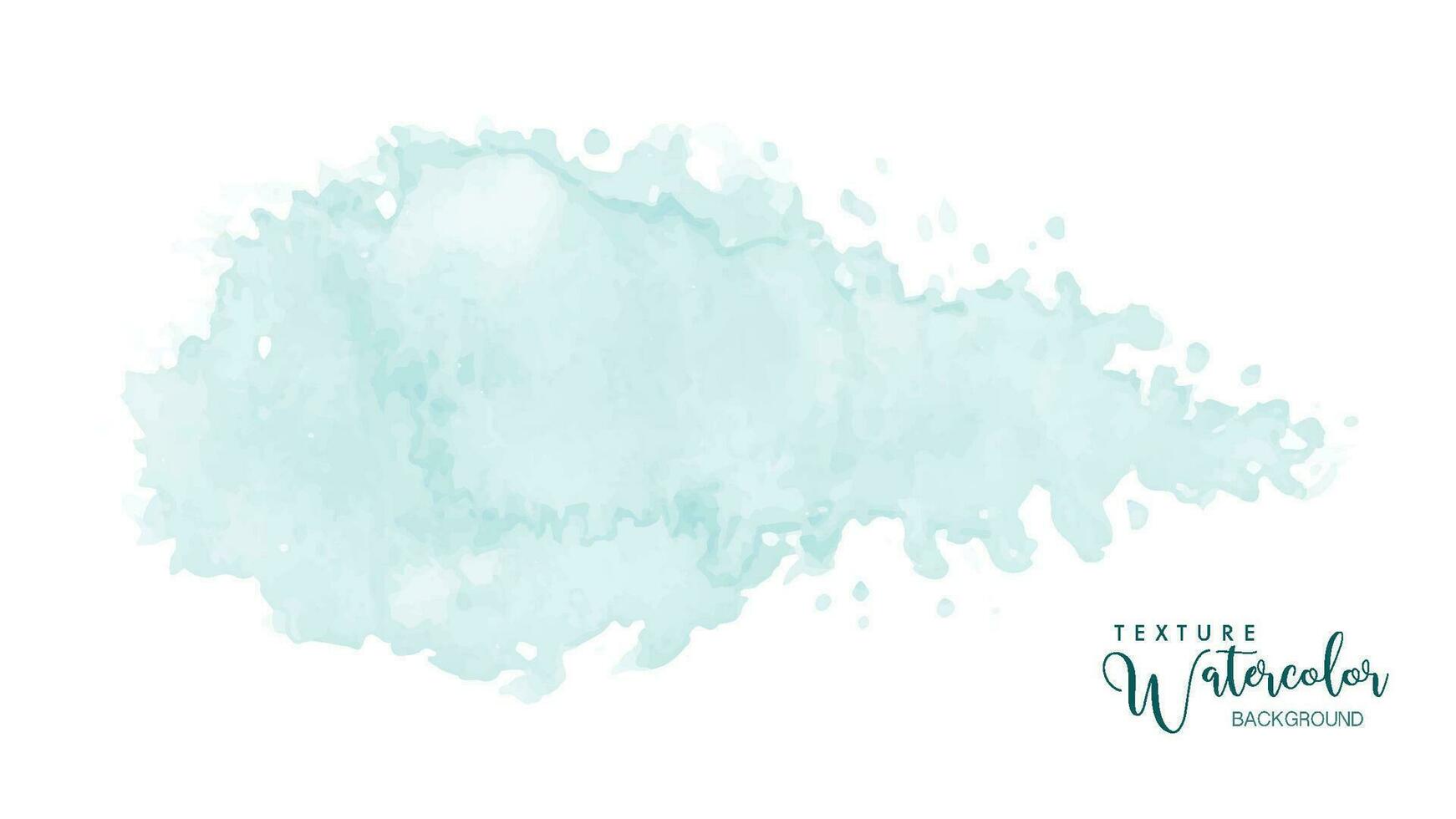 Abstract isolated mint watercolor splash vector