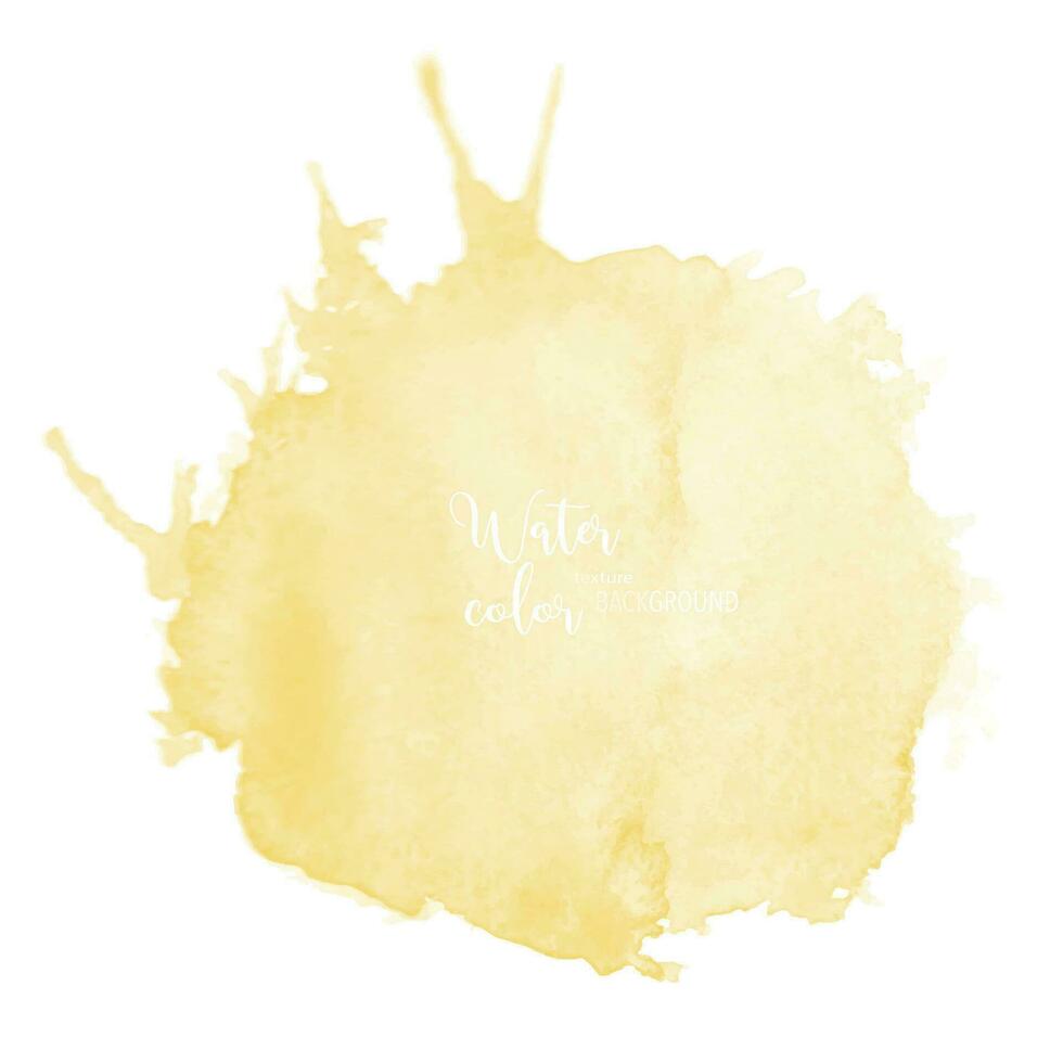 Yellow watercolor texture background vector