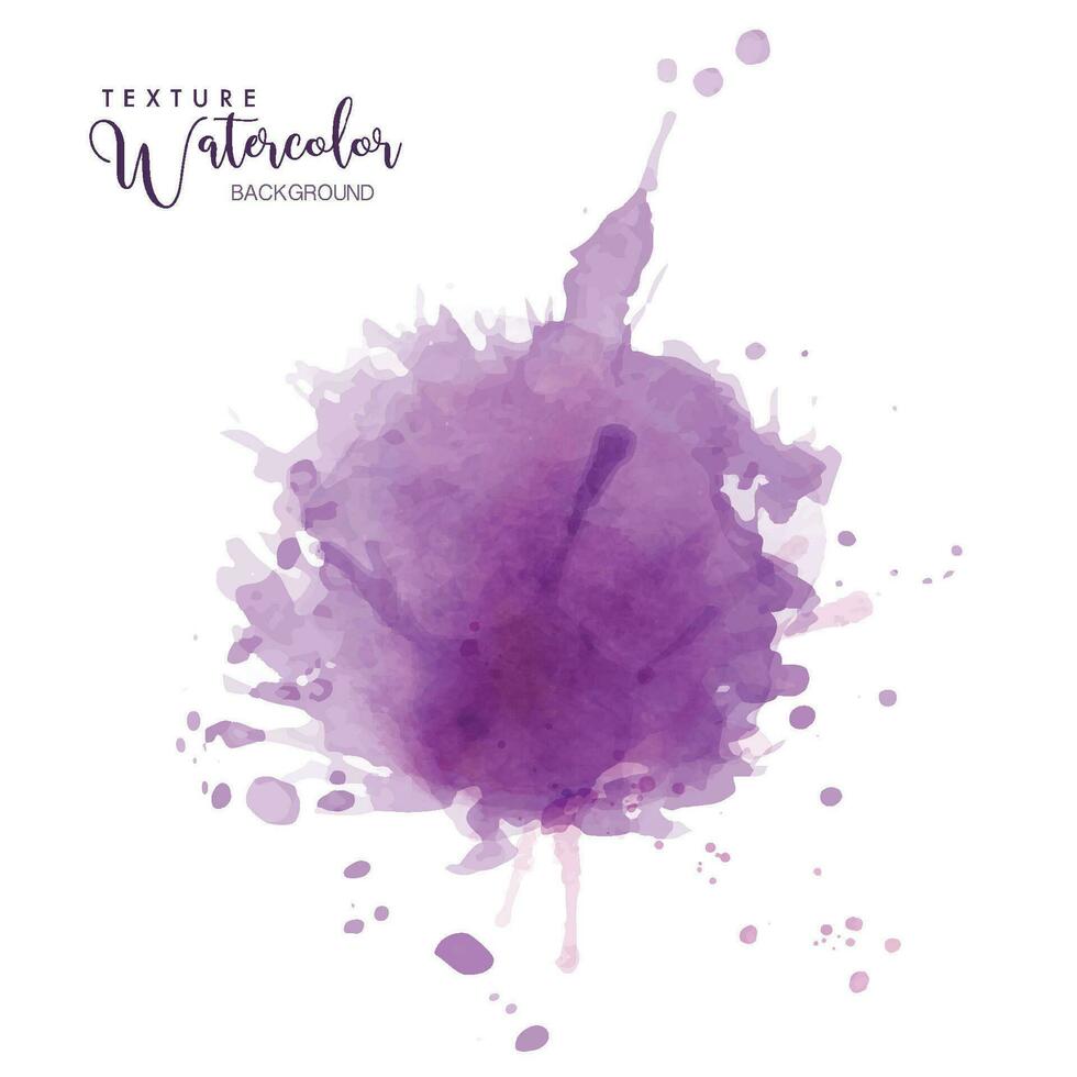 Abstract isolated purple watercolor drops splash vector