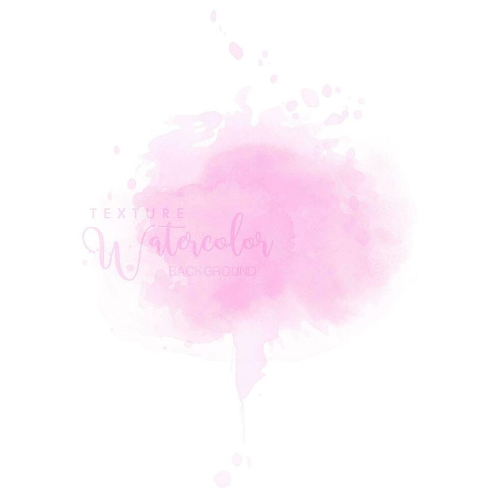 Abstract isolated soft pink watercolor splash vector