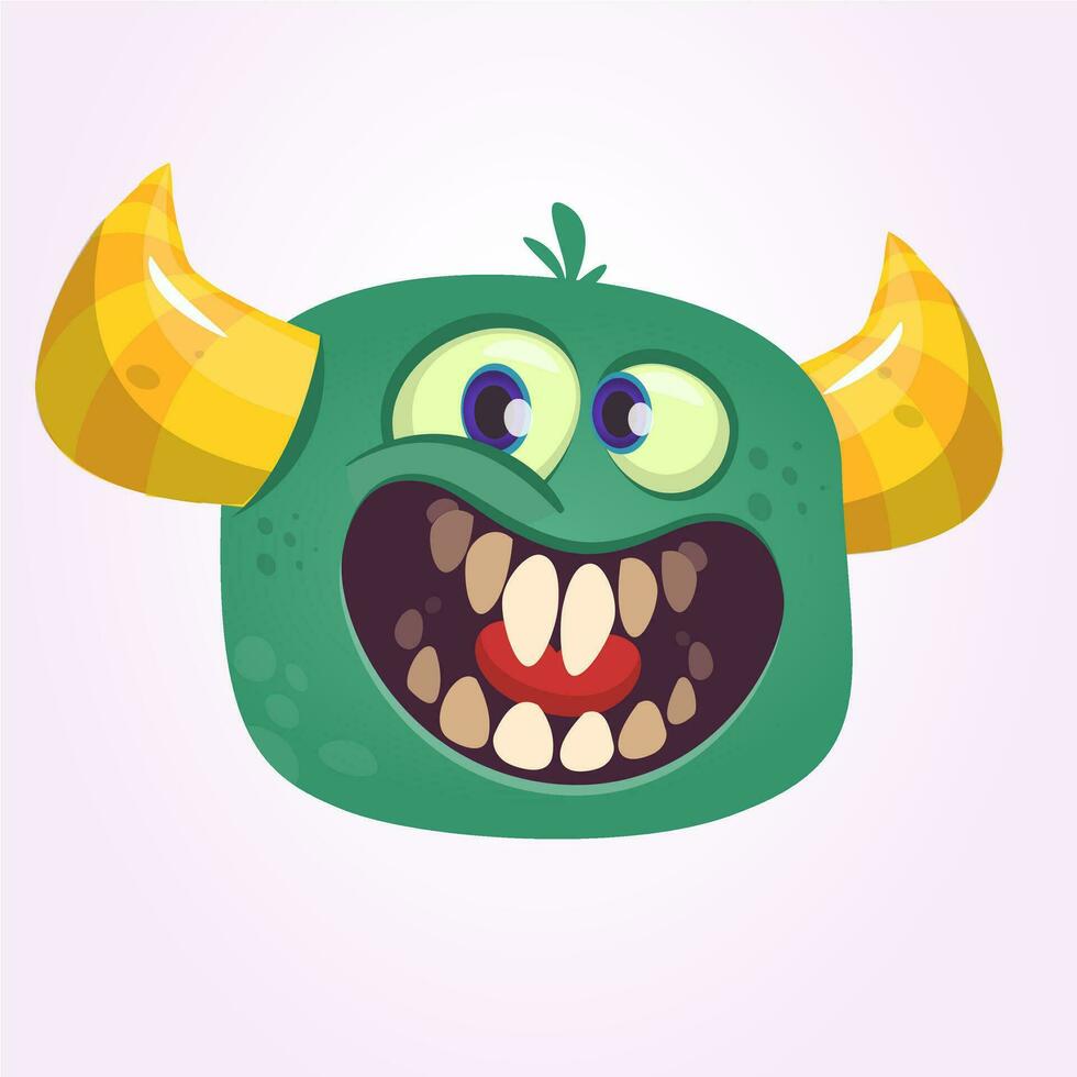 Funny cartoon monster. Vector illustration