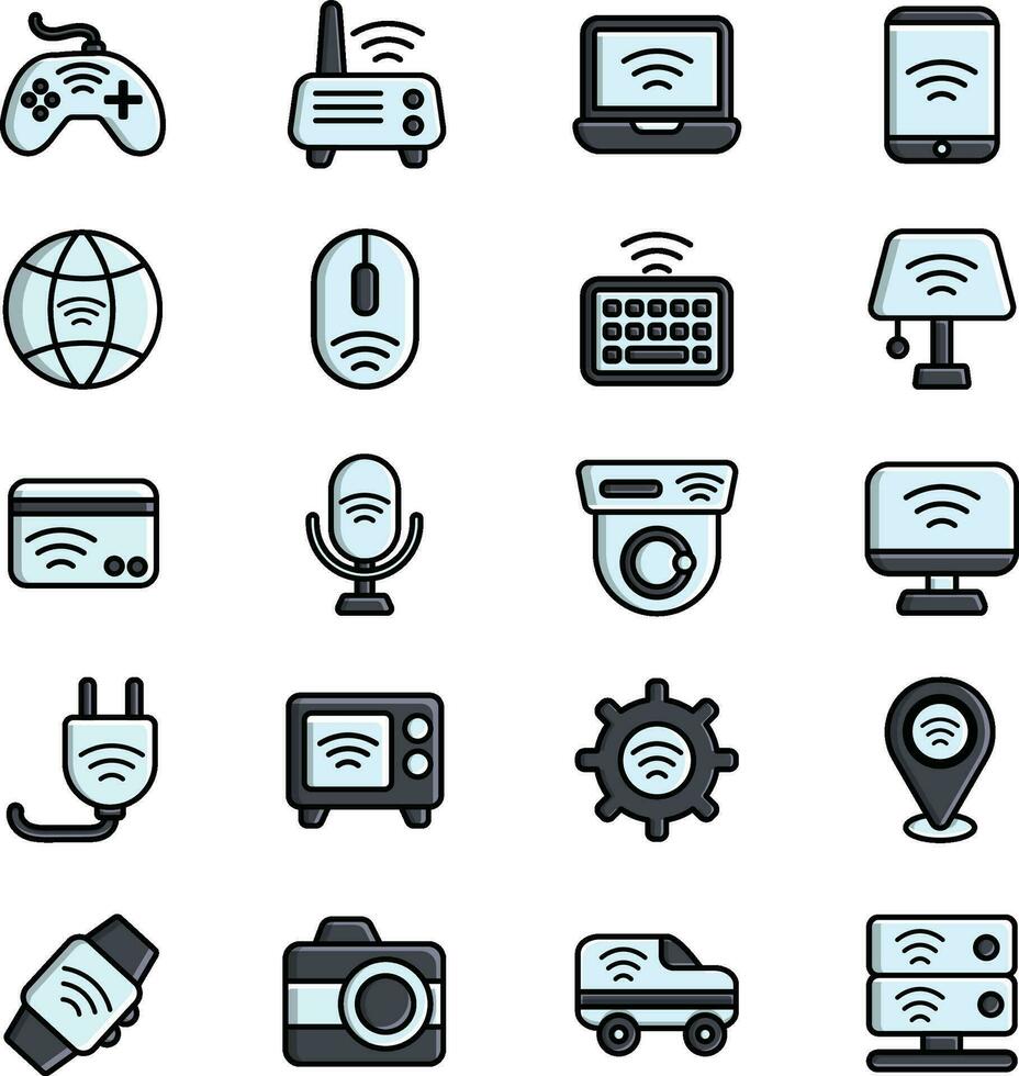 Icon Technology Set Collection vector