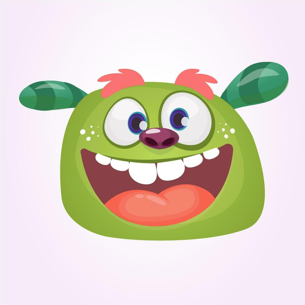 Funny cartoon monster. Vector illustration