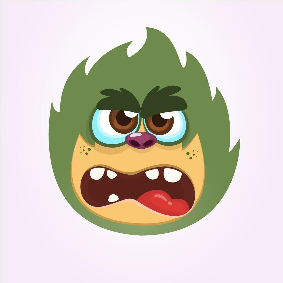 Funny cartoon monster. Vector illustration