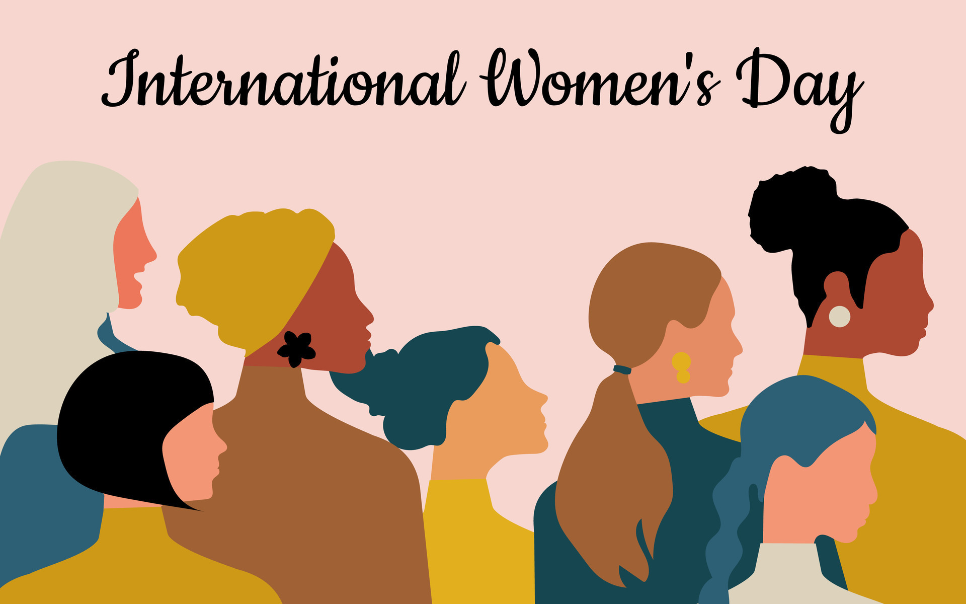 International Women's Day. Women of different ages, nationalities and ...