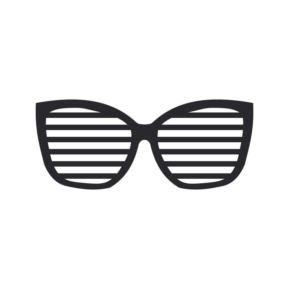 Black trendy retro glasses on a white background. Sunglasses stylish. Vector. vector