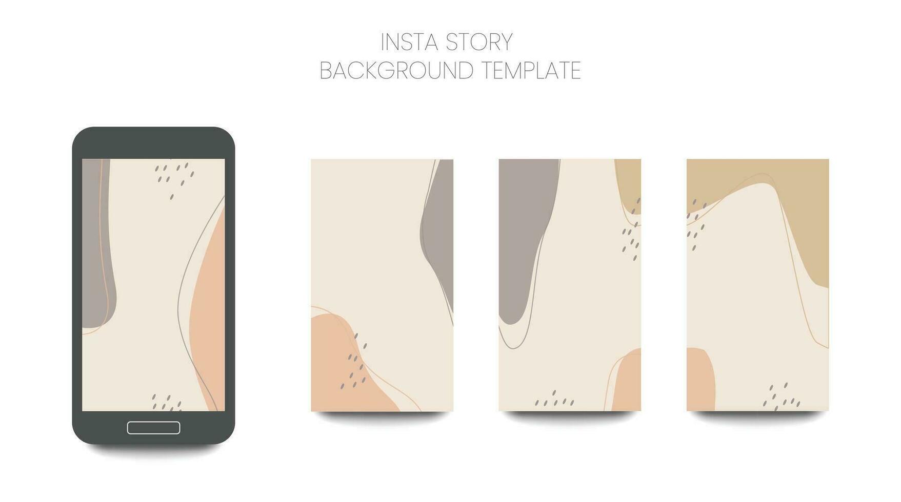 Continuous Social media stories template vector